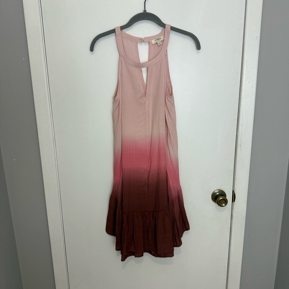 Umgee Blush Pink Ombré Sleeveless Dress size Small